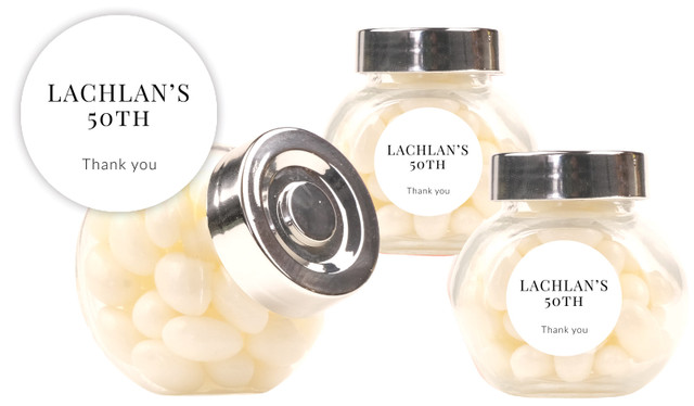 Guest Name Centric Personalised Mini Candy Jar