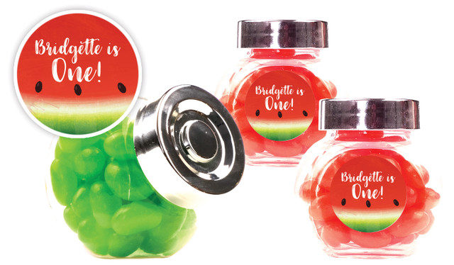 Watermelon Party Kids Party Personalised Mini Candy Jar