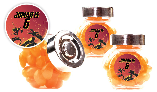Dragon Kids Party Personalised Mini Candy Jar
