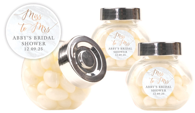Miss to Mrs Bridal Shower Personalised Mini Candy Jar