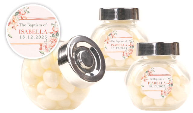 Classic Christening Personalised Mini Candy Jar