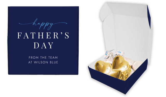 Navy Fathers Day Personalised Hugs And Kisses Box