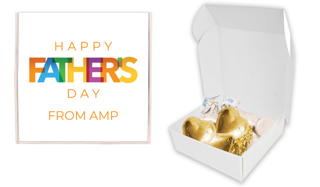 Colourful Fathers Day Personalised Hugs And Kisses Box