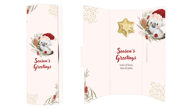 Koala Christmas Chocolate Greeting Card