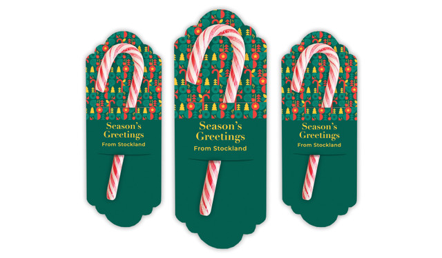 Bright And Merry Christmas Personalised Candy Cane Card