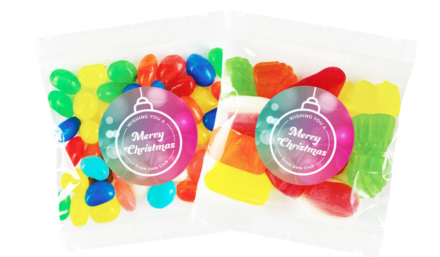 Gleaming Christmas Personalised Lolly Bag Favour