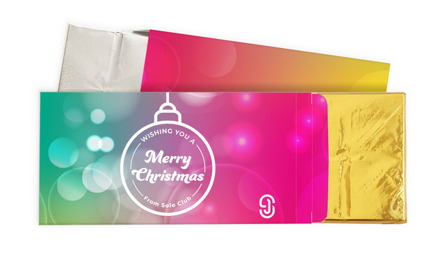 Gleaming Christmas Personalised Chocolate Bar In A Box