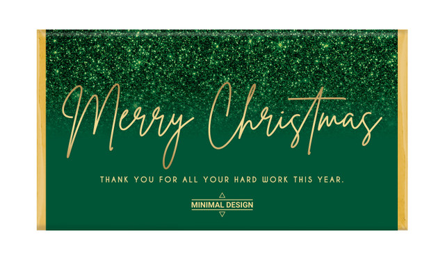 Glitter Christmas Personalised Chocolate Bars
