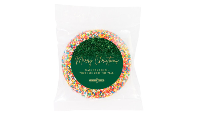 Glitter Christmas Custom Giant Chocolate Freckles