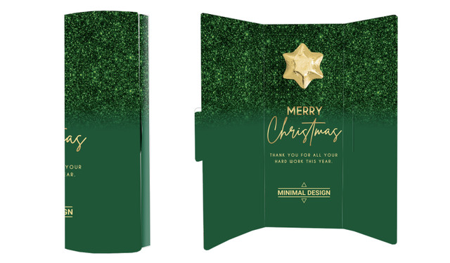 Glitter Christmas Chocolate Greeting Card