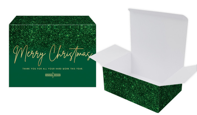 Glitter Christmas Personalised Tuck Gift Box