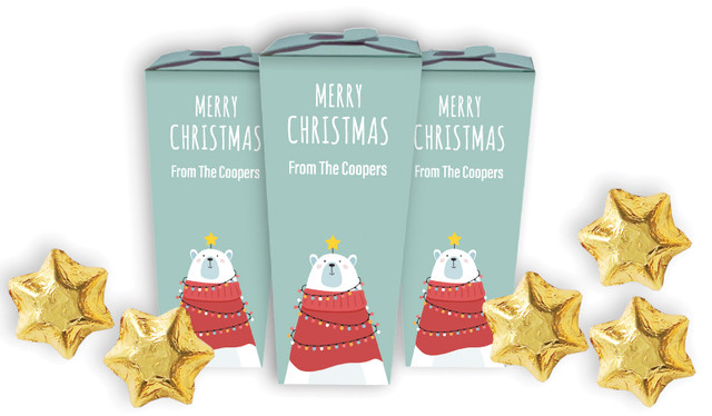 Polar Bear Christmas Personalised Chocabox