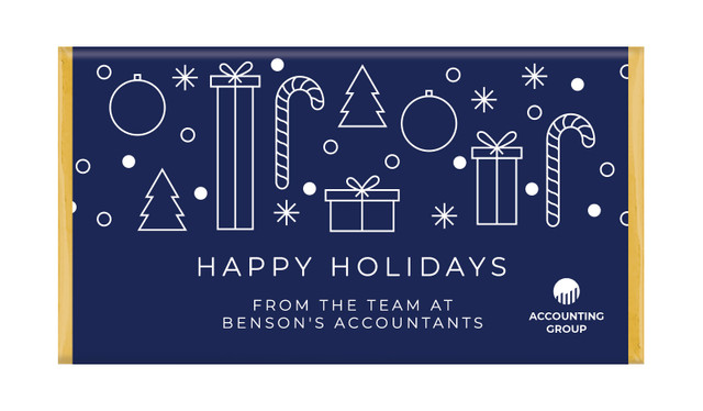Seasonal Shapes Christmas Personalised Chocolate Bars