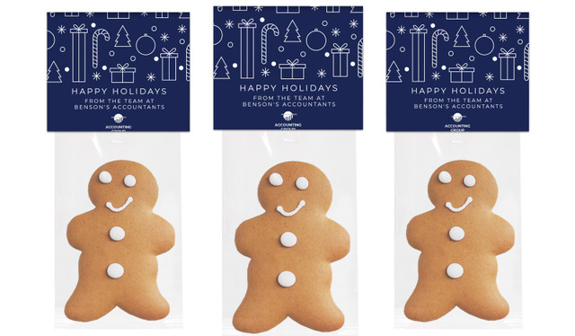 Seasonal Shapes Christmas Gingerbread Man With Custom Topper