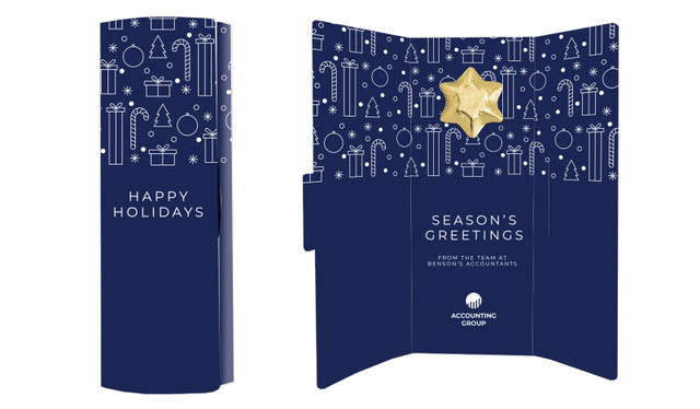 Seasonal Shapes Christmas Chocolate Greeting Card