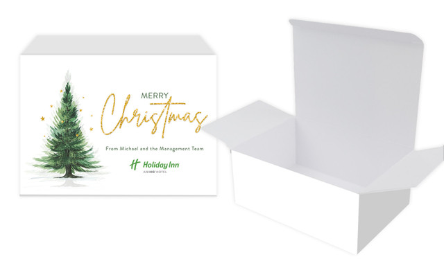 Simple Spruce Christmas Personalised Tuck Gift Box