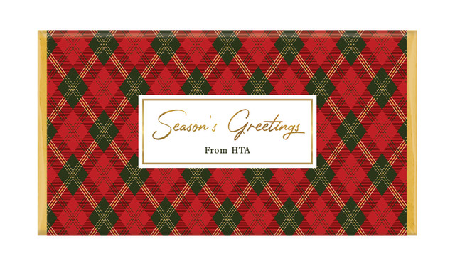Tartan Christmas Personalised Chocolate Bars