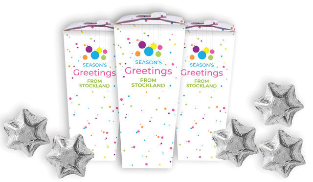 Vivid Baubles Christmas Personalised Chocabox