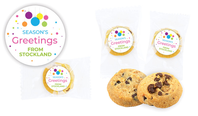 Vivid Baubles Christmas Bite-Size Personalised Cookie 5g