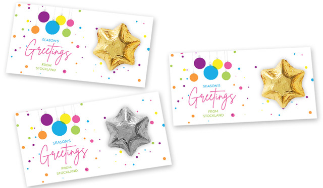 Vivid Baubles Personalised Christmas Star Card