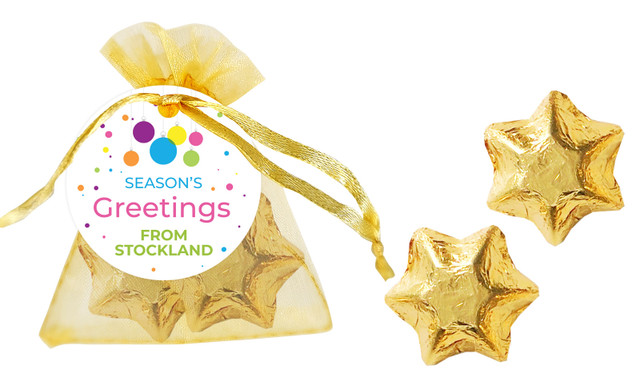 Vivid Baubles Christmas Organza Bag With Swing Tag