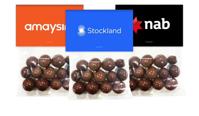 Branded Malt Ball Bags With Topper