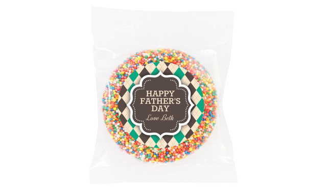 Argyle Fathers Day Personalised Giant Chocolate Freckle