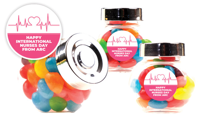 Heart Rate International Nurses Day Personalised Mini Candy Jar