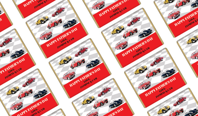 Cars Of Yesteryear Personalised Father's Day Mini Chocolates