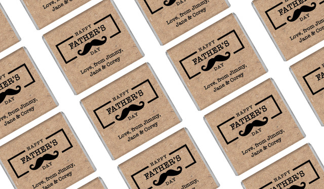 Kraft Moustache Personalised Father's Day Mini Chocolates