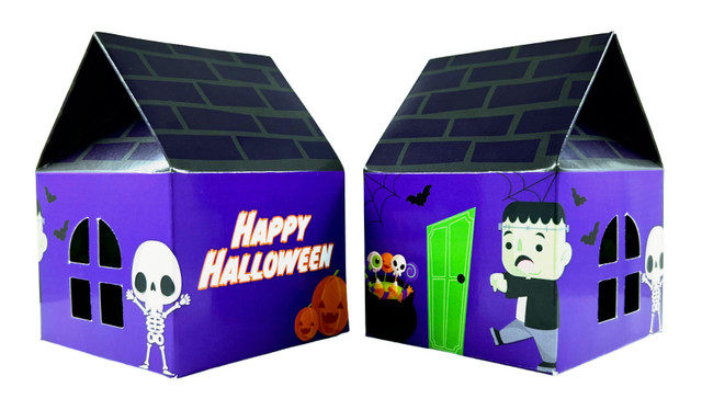 Custom 10cm Haunted House Box In Purple