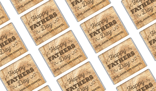 Timber Message Personalised Father's Day Mini Chocolates