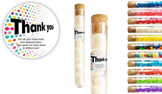Dynamic Dots Thank You Personalised Test Tubes