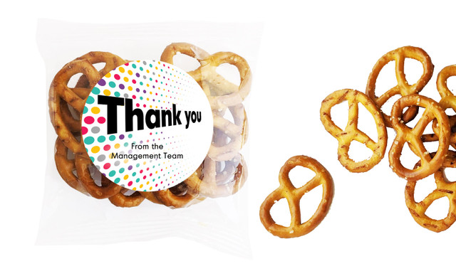 Dynamic Dots Personalised Bag Of Pretzels