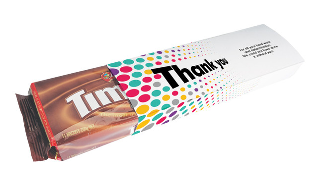 Dynamic Dots Thank You Custom Packet Of TimTams TM