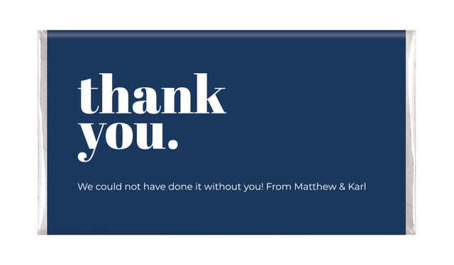 Bold Thank You Personalised Chocolate Bars