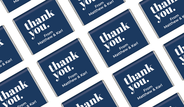 Bold Personalised Thank You Mini Chocolate
