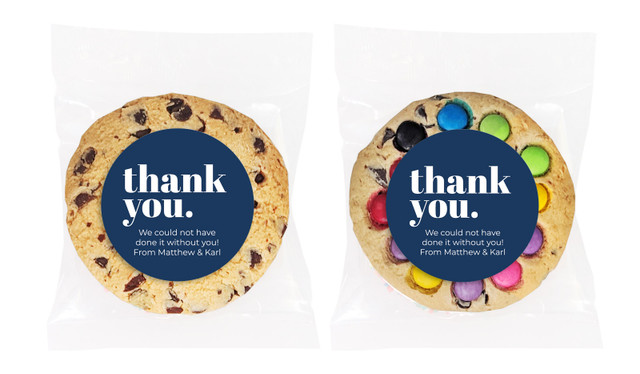 Bold Thank You Personalised Cookies