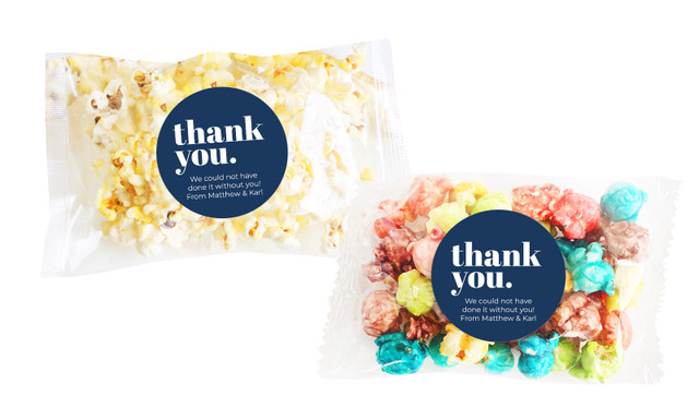 Bold Thank You Personalised Popcorn Bag