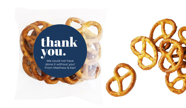 Bold Personalised Bag Of Pretzels