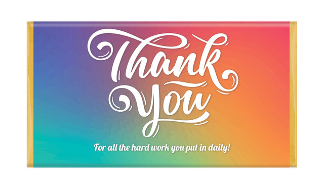 Colourful Thank You Personalised Chocolate Bars