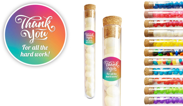 Colourful Thank You Personalised Test Tubes