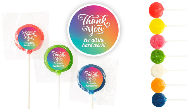 Colourful Thank You Custom Mini Pops