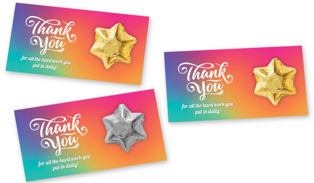 Colourful Personalised Thank You Star Card