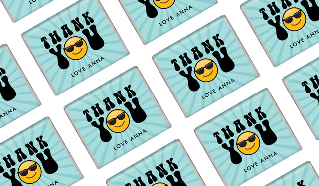 Emoji Personalised Thank You Mini Chocolate
