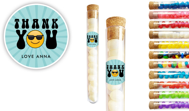 Emoji Thank You Personalised Test Tubes