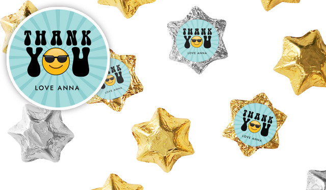 Emoji Personalised Foil Chocolate Stars