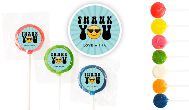 Emoji Thank You Custom Mini Pops