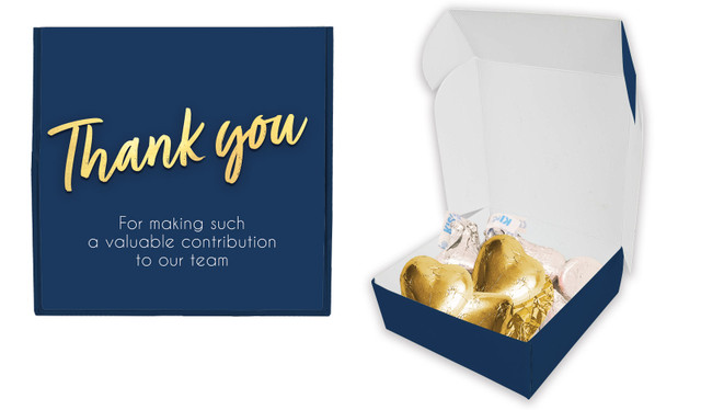 Golden Thank You Personalised Hugs And Kisses Box