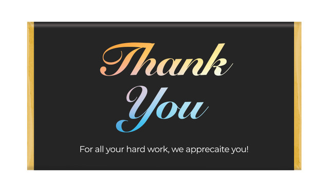 Gradient Thank You Personalised Chocolate Bars